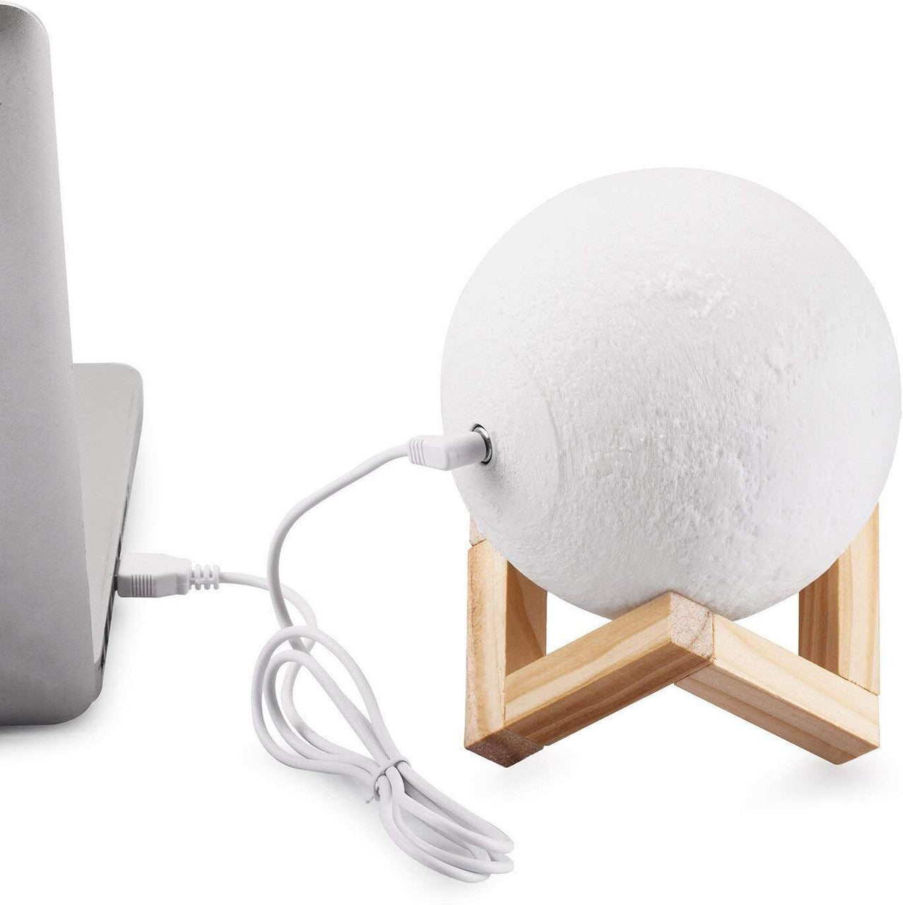 Mimmo 3D Moon Night Lamp – Rechargeable with 7 Color Changing Features, 15CM – Elegant Plastic Design for Beautiful Indoor Lighting in Bedrooms and Kids' Rooms | Gifts for Woman | Valentine Gift