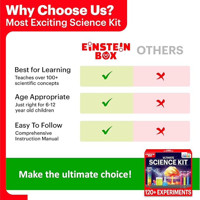 Einstein Box Ultimate Science Experiment Kit for Boys & Girls Ages 8-14