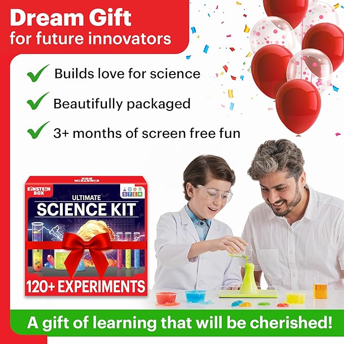 Einstein Box Ultimate Science Experiment Kit for Boys & Girls Ages 8-14