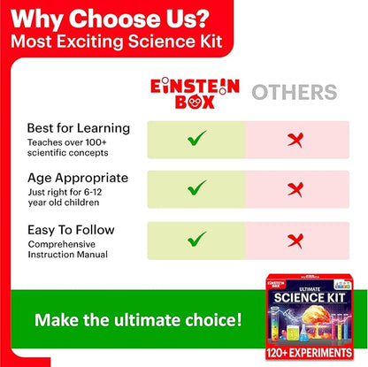Einstein Box Ultimate Science Experiment Kit for Boys & Girls Ages 8-14