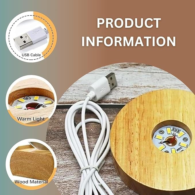 3D Galaxy Crystal Ball Lamp – Lord Ganesha Design | USB LED Glass Night Light with Wooden Base | Home & Bedroom Gift (Lord Ganesha)