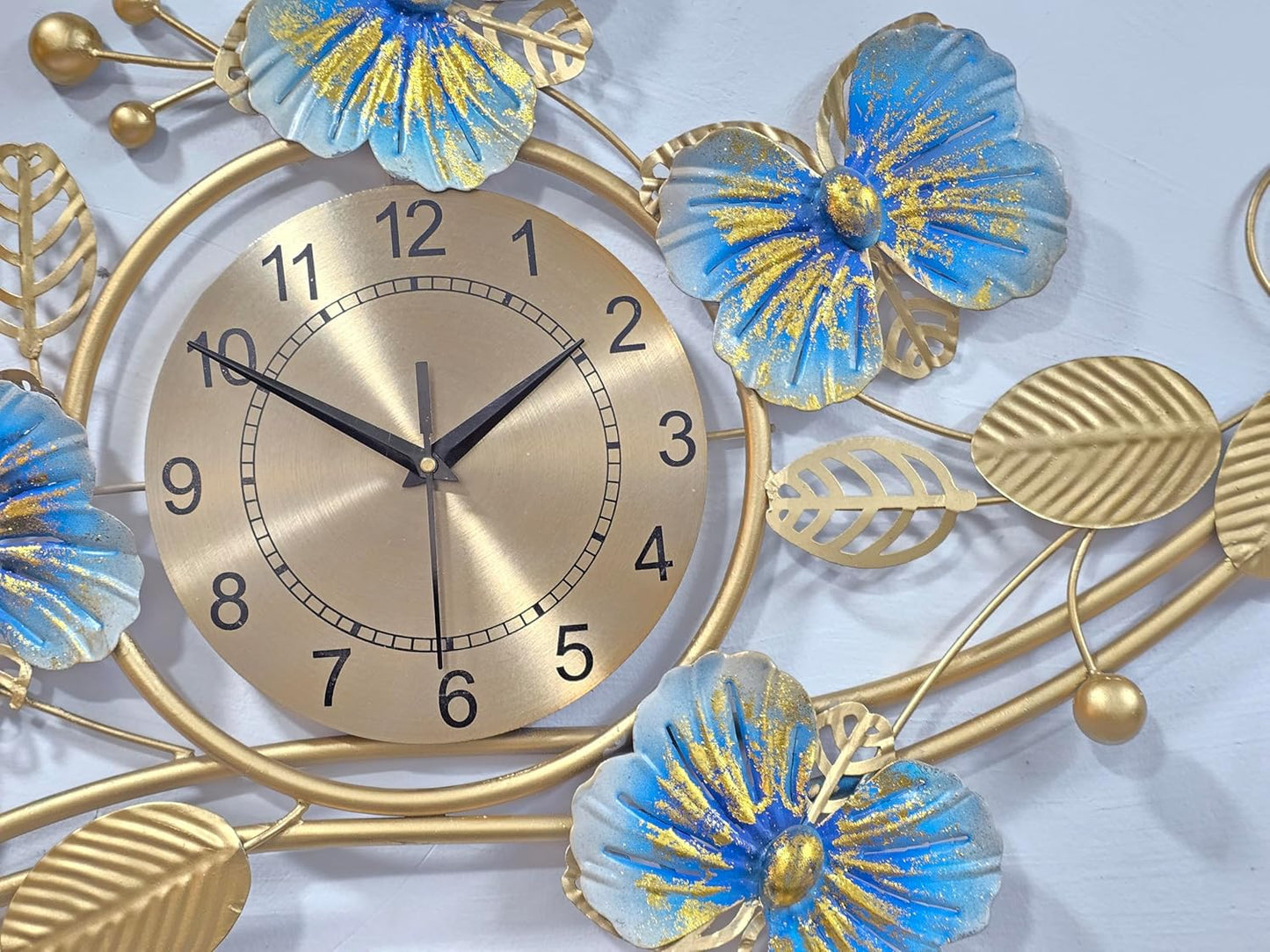 Mimmo Home Wall Clock for Living Room Butterfly Vintage Stylish Design Metal Frame Antique Pendulum Unique Bedroom/Dining/Office/Farm/cafes/Restaurant/Hotels/House/Hall Items