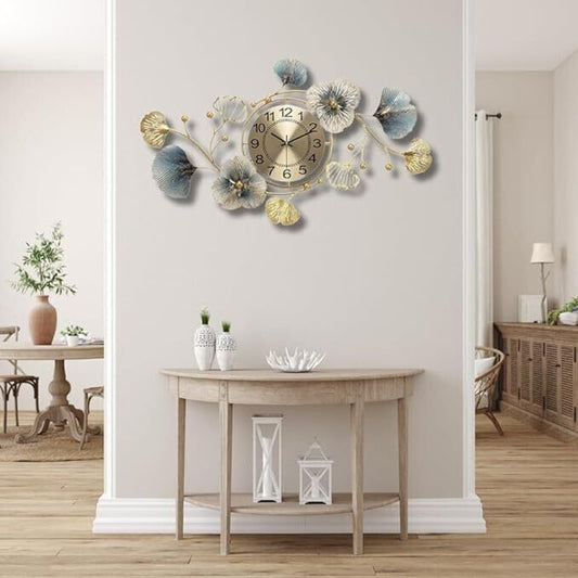 Mimmo Home Wall Clock for Living Room Butterfly Vintage Stylish Design Metal Frame Antique Pendulum Unique Bedroom/Dining/Office/Farm/cafes/Restaurant/Hotels/House/Hall Items