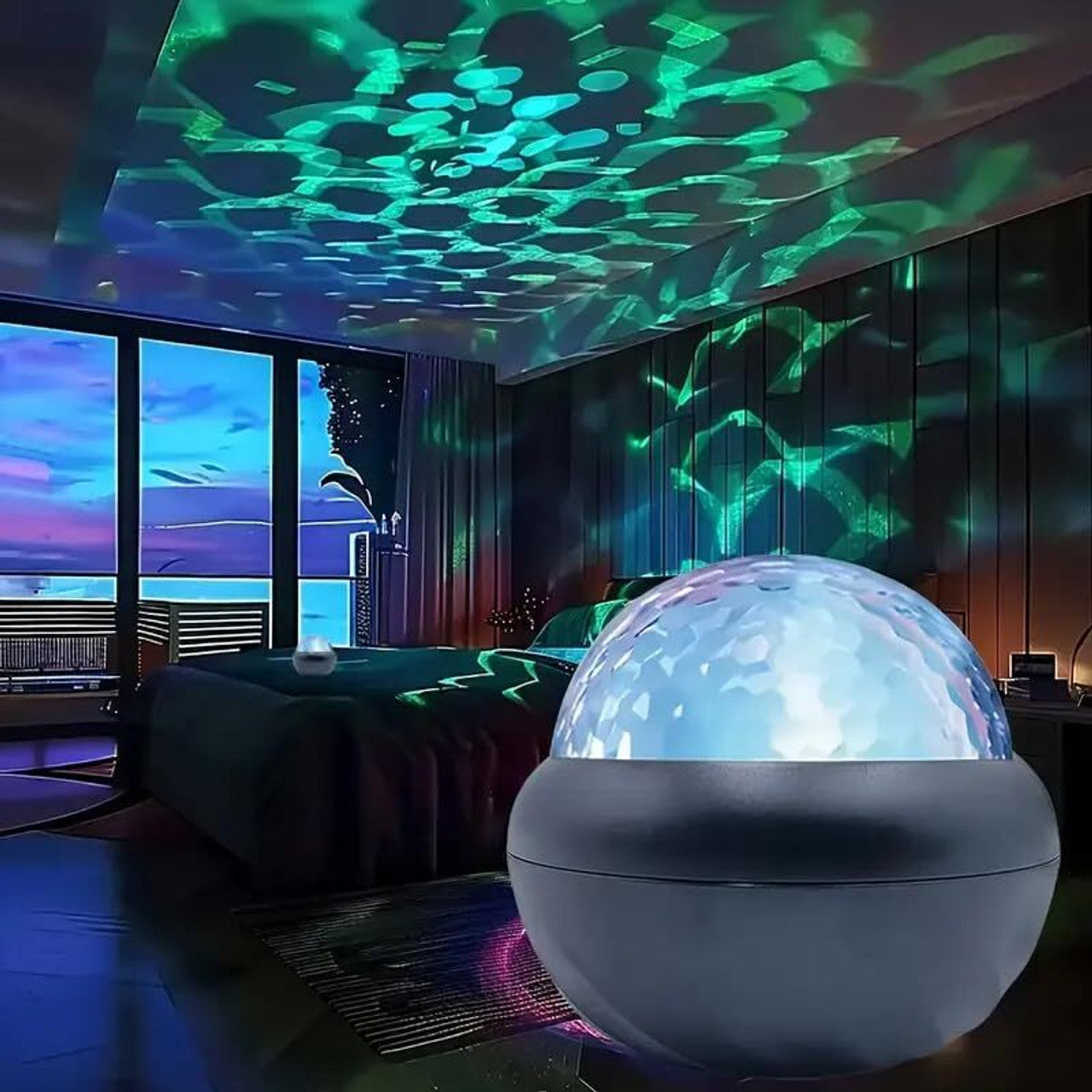 Mimmo Projection Light Night Lamp  (12 cm, Multicolor)